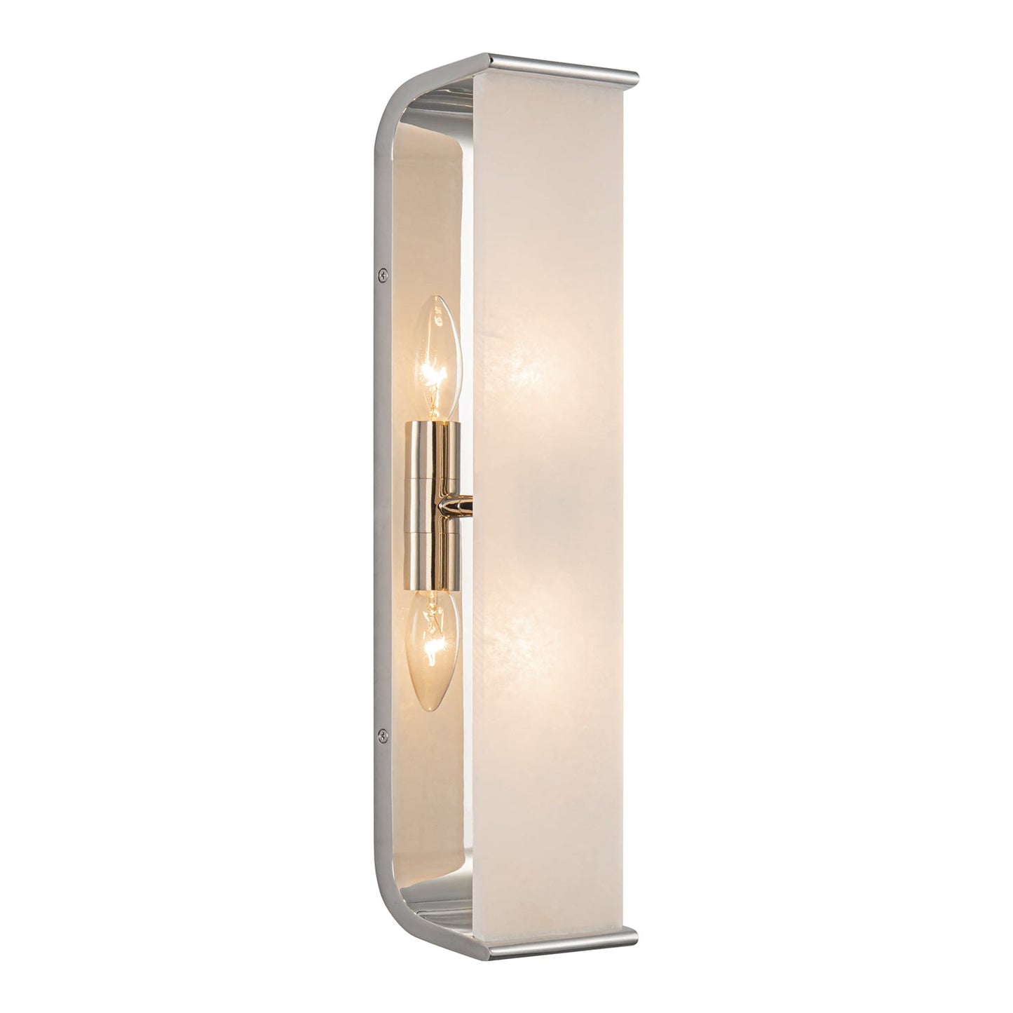 Alora Abbott polished nickel vanity light WV327019PNAR