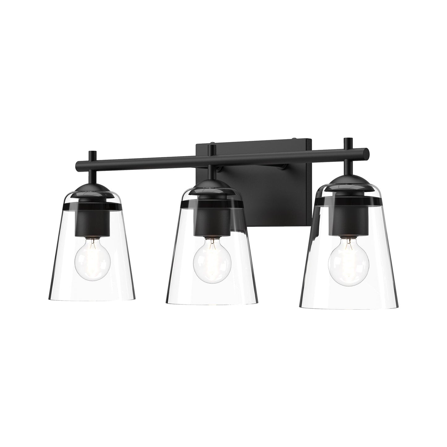 Alora Mood Addison clear glass vanity light VL638221MBCL