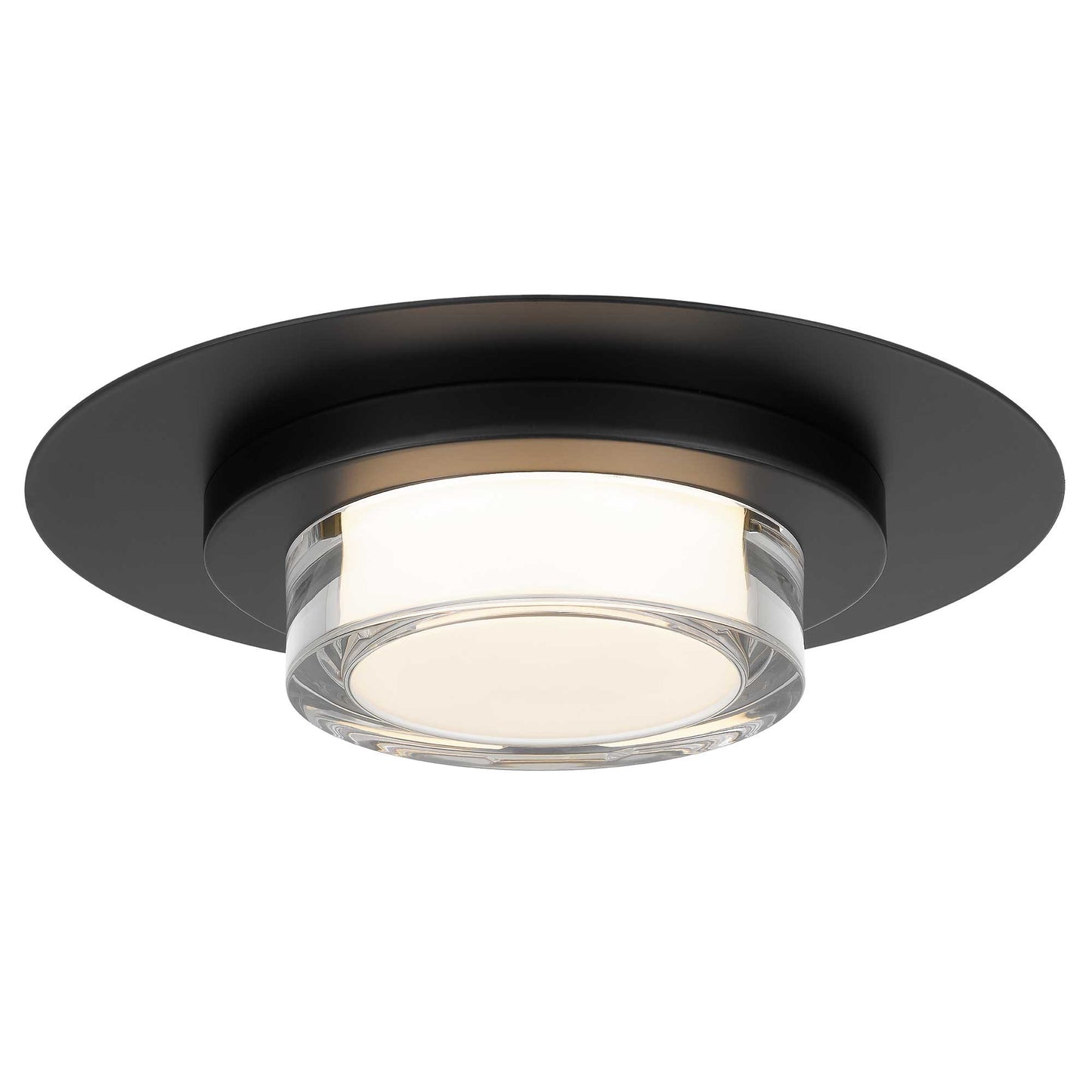 Alteck Plate 12 inch sand black LED outdoor flush mount