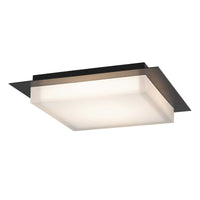 Alteck Plate 12 inch brushed stainless steel LED outdoor flush mount
