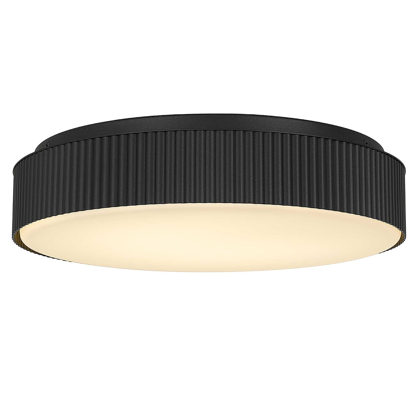 Alteck Channel 13 inch sand black LED outdoor flush mount