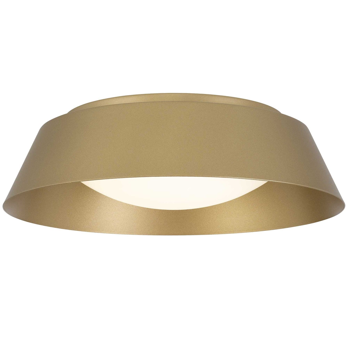 Alteck Pez 15 inch painted brass LED outdoor flush mount