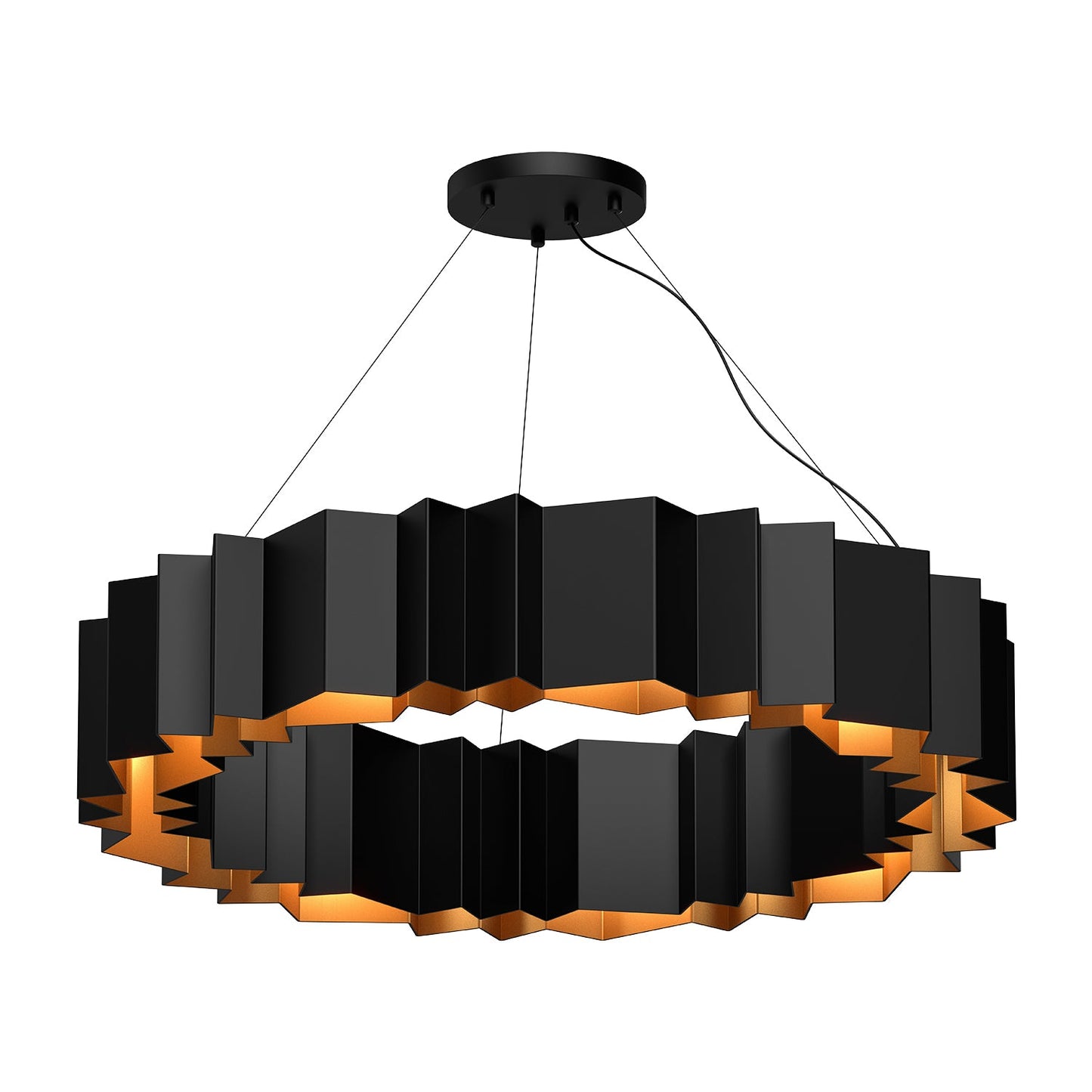 Kuzco Akira black chandelier CH58040-BK/GD