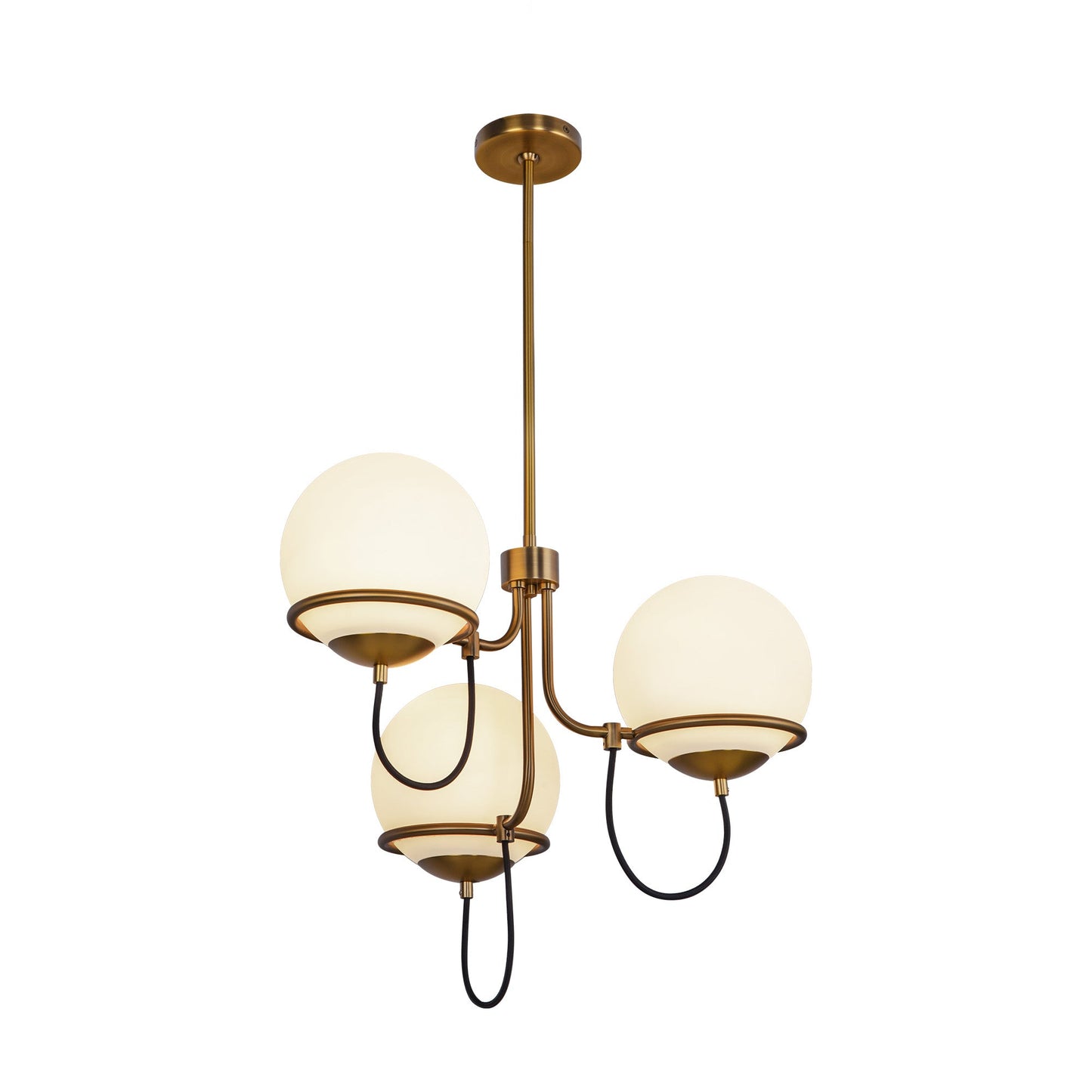 Alora Mood Alba aged gold chandelier CH458323AGOP