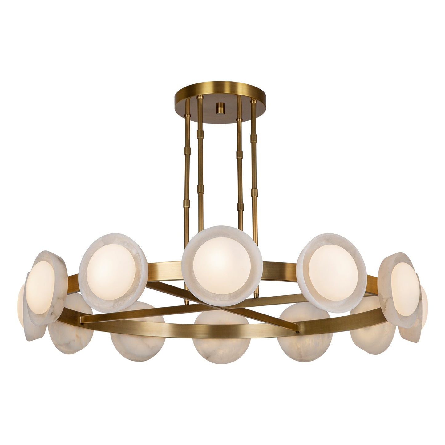 Alora Alonso vintage brass chandelier CH320050VBAR-UNV