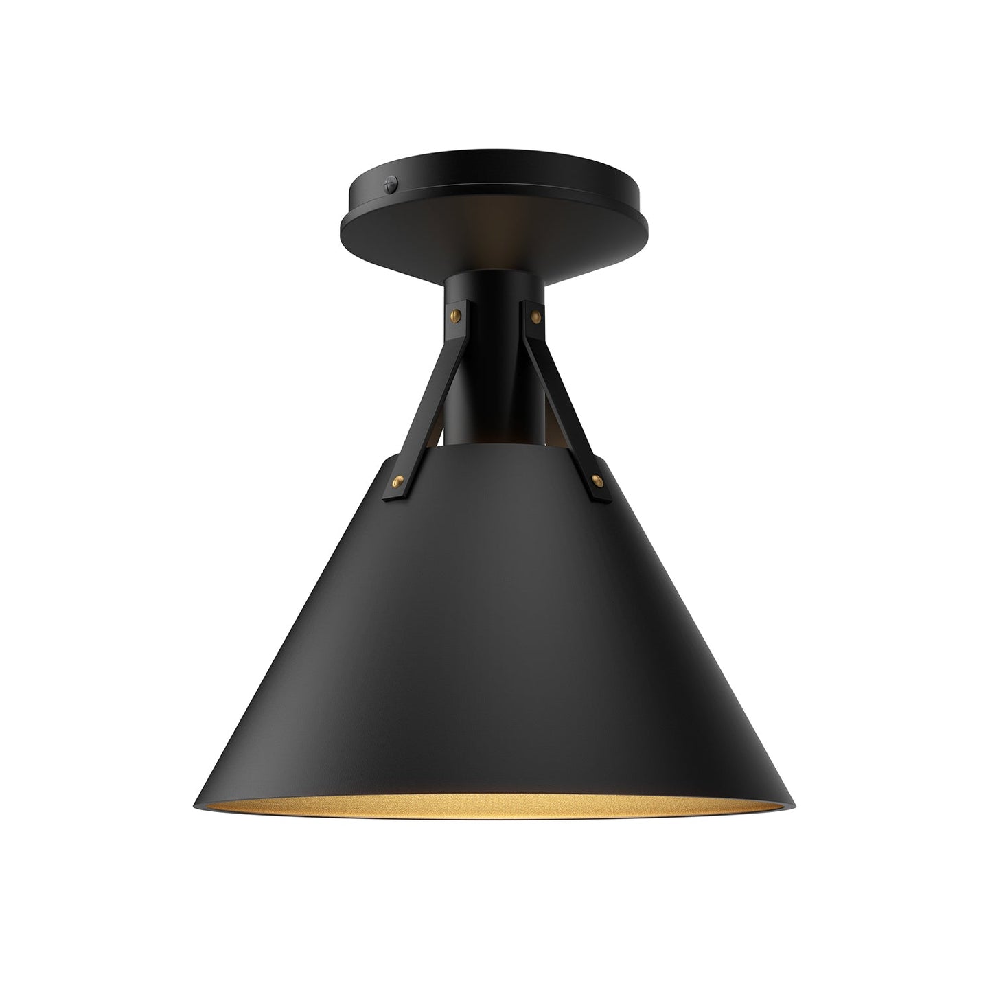Alora Mood Archer matte black flush mount FM584811MB