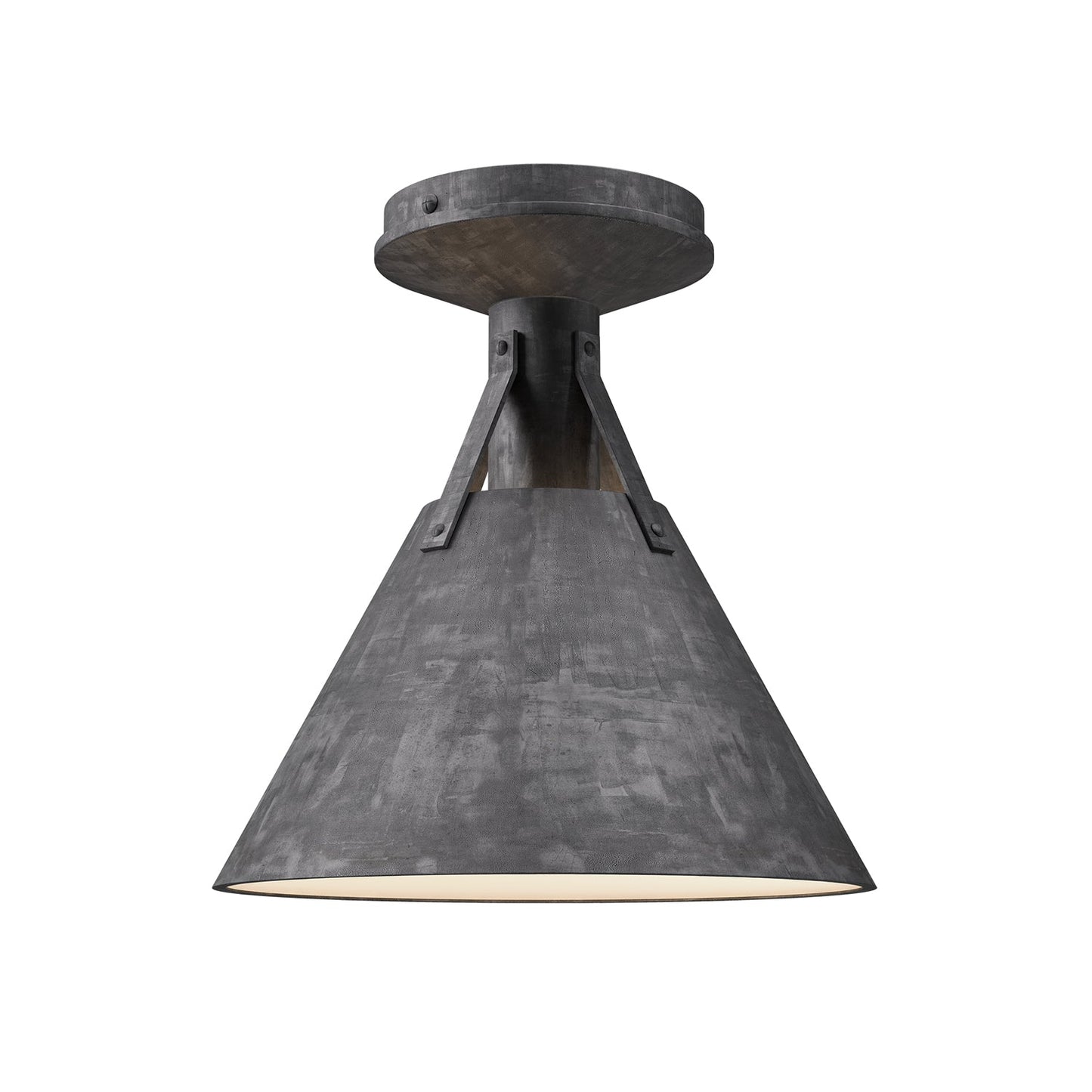 Alora Mood Archer steel shade flush mount FM584811SL