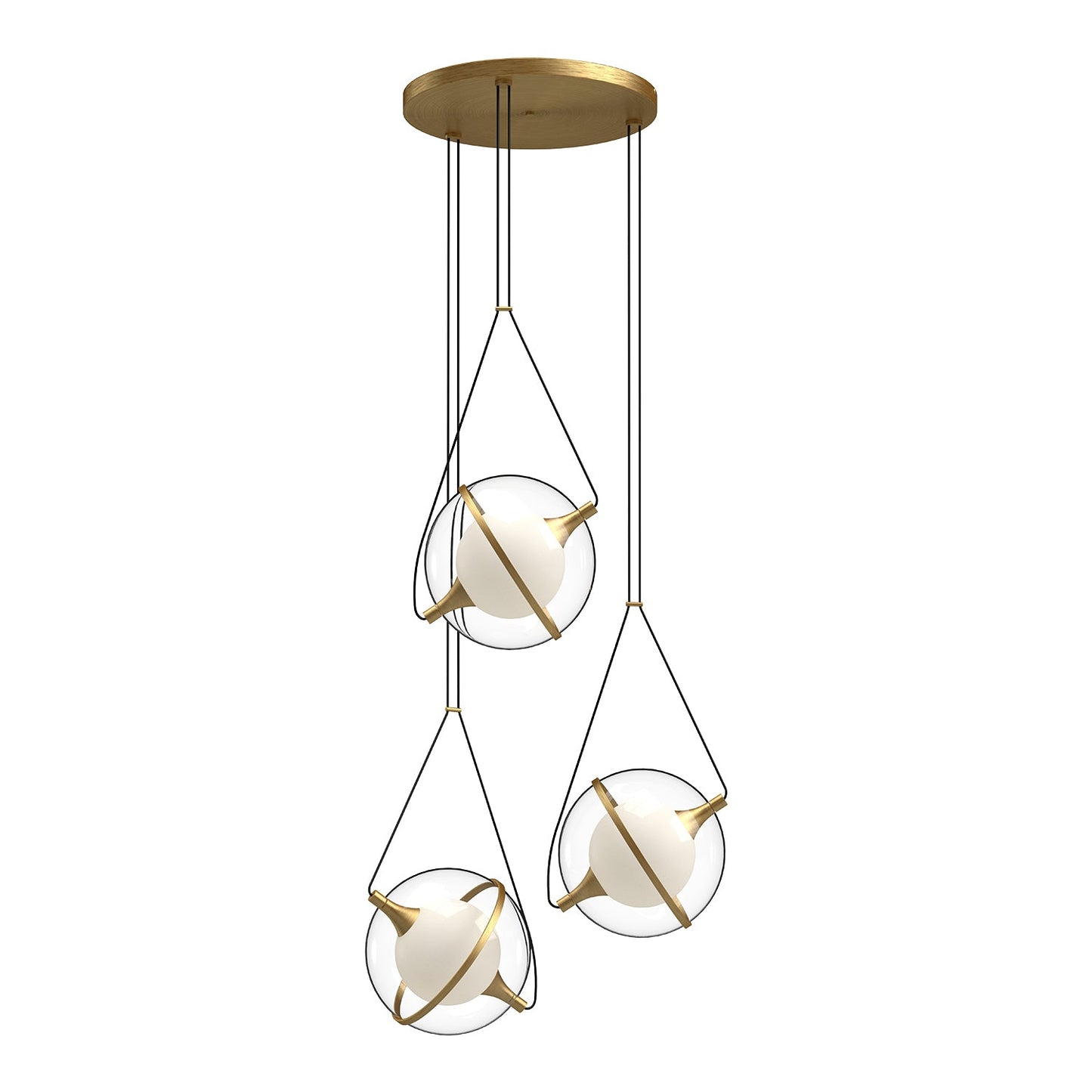 Kuzco Aries brushed gold chandelier CH76728-BG