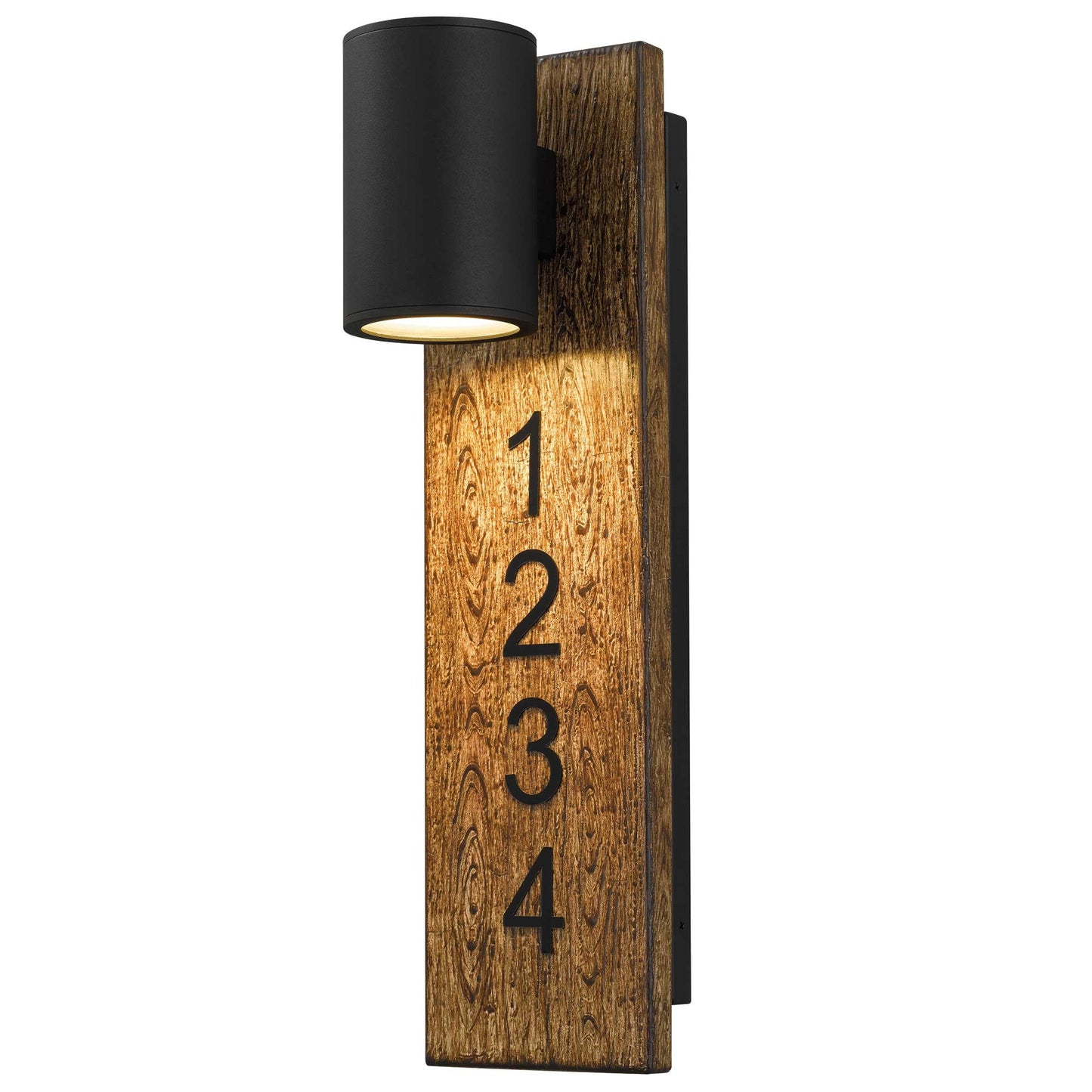 Alteck Woodone 19 inch sand black LED outdoor wall sconce