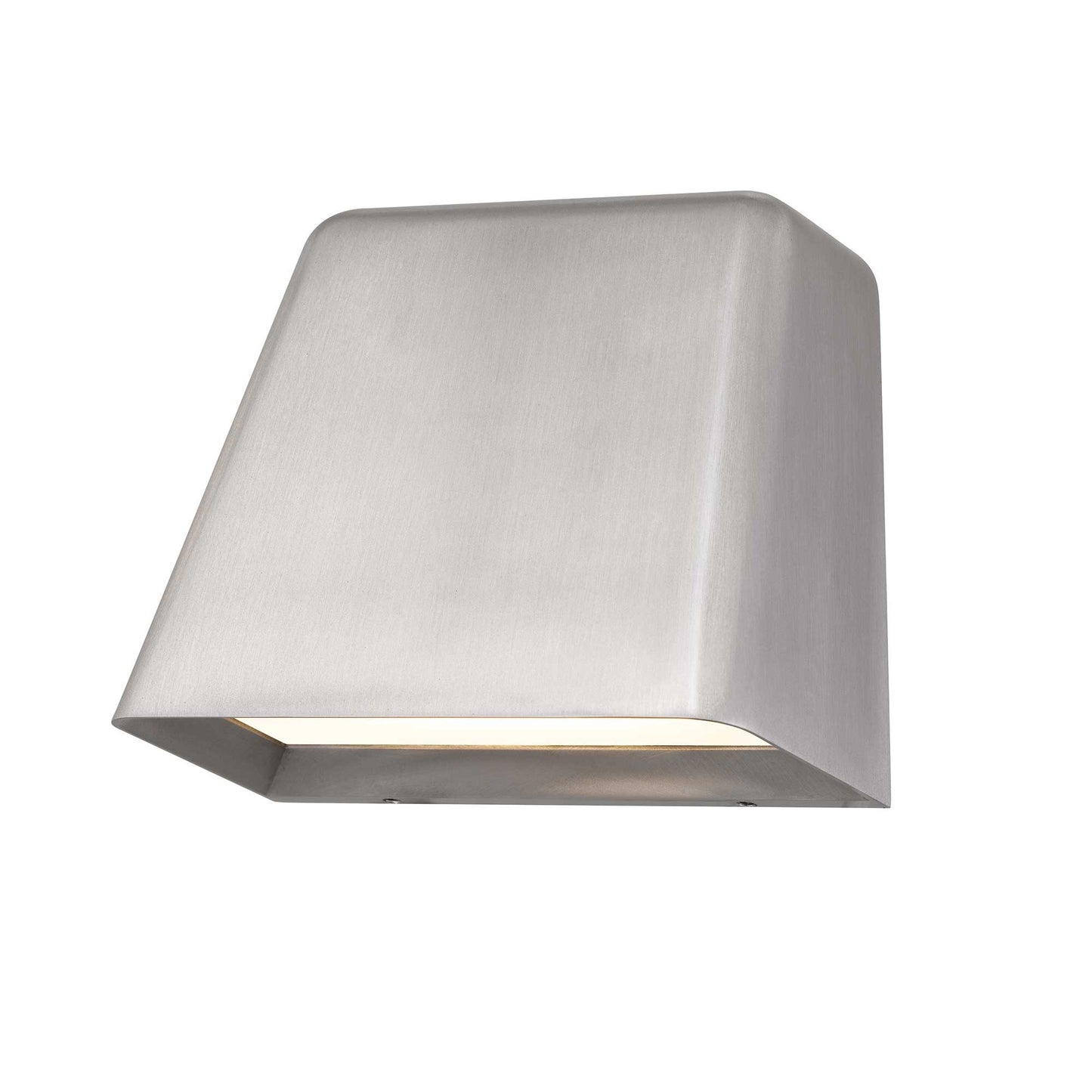 Alteck Bull 4.625 inch brushed aluminum LED outdoor wall sconce