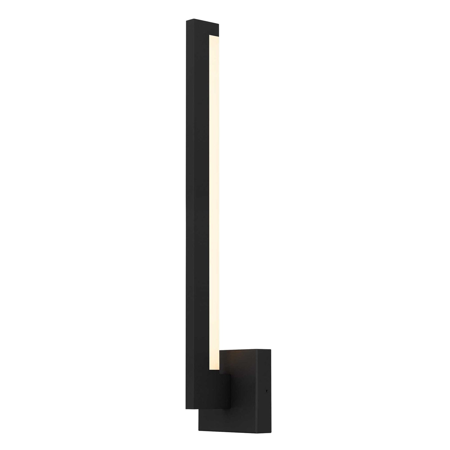 Alteck Lana 24 inch sand black LED outdoor wall sconce