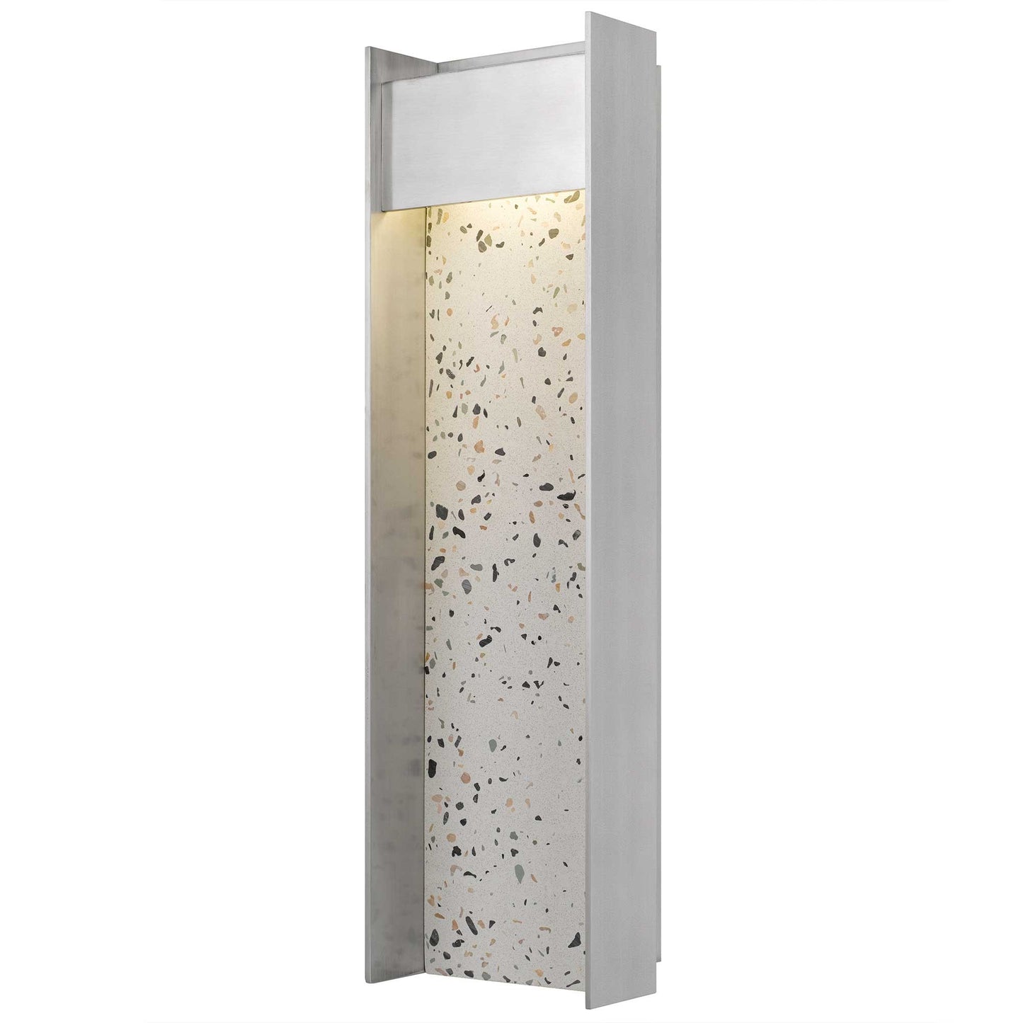 Alteck Terrazzo 20 inch brushed aluminum LED outdoor wall sconce