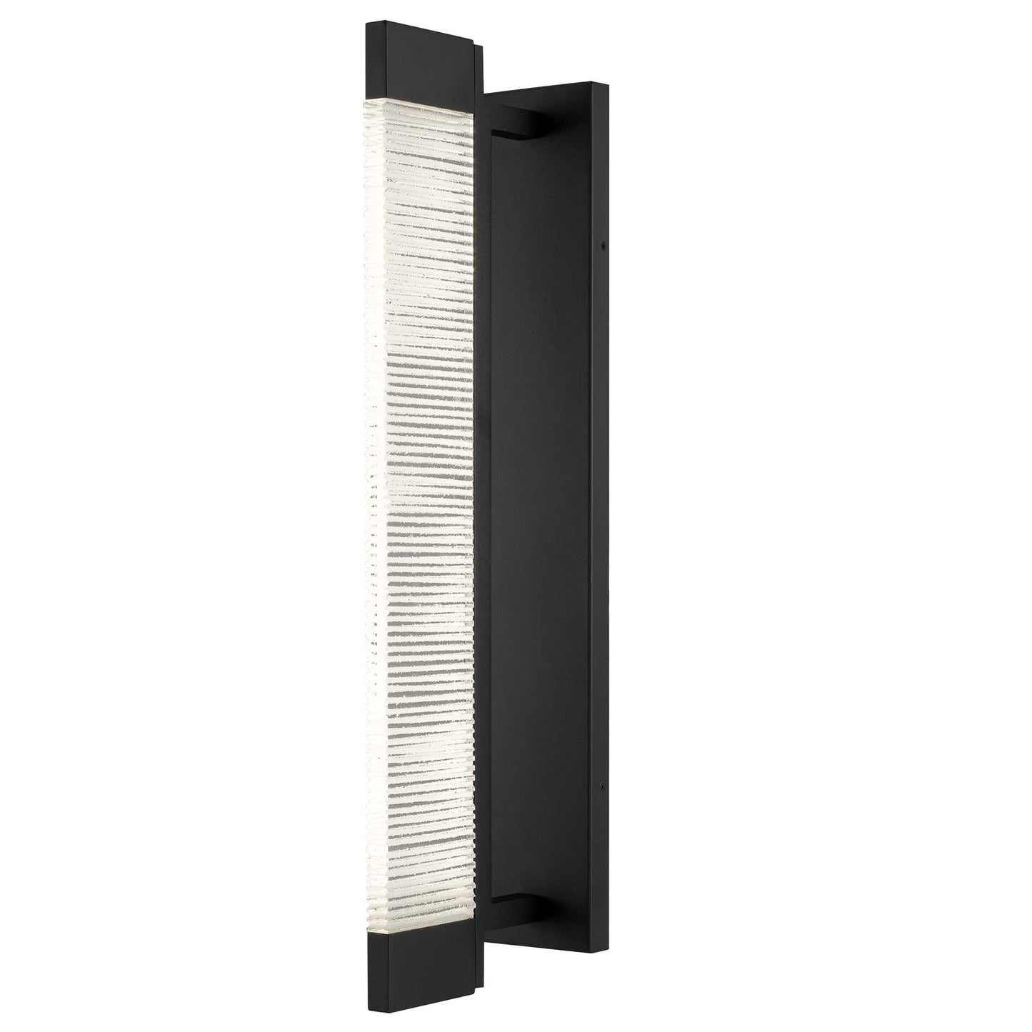 Alteck Solice 27 inch sand black LED outdoor wall sconce