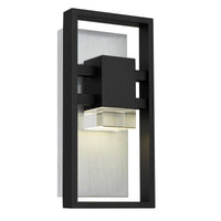 Alteck Mars 12 inch sand black LED outdoor wall sconce