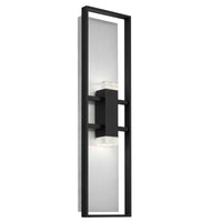 Alteck Mars 32 inch sand black LED outdoor wall sconce