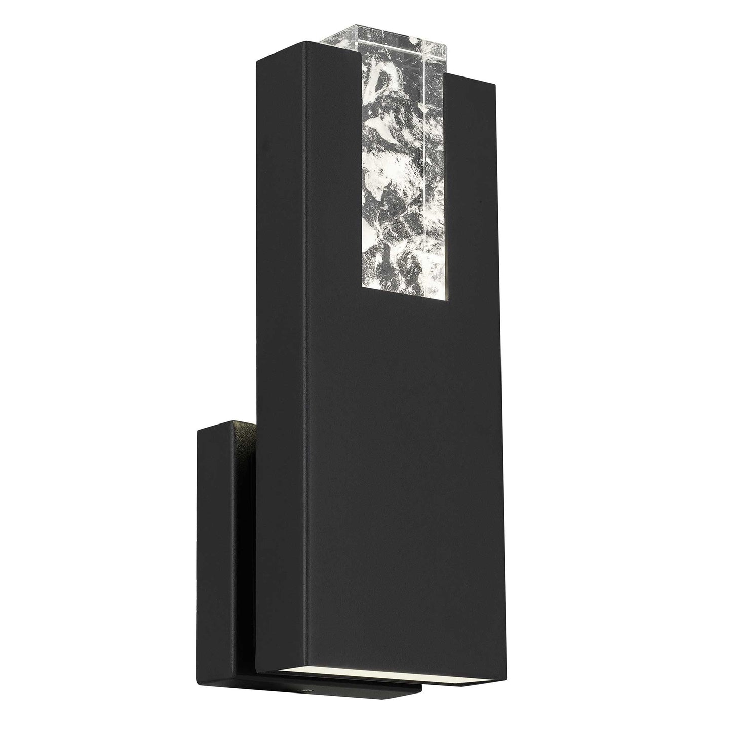 Alteck Mille 12.875 inch sand black LED outdoor wall sconce
