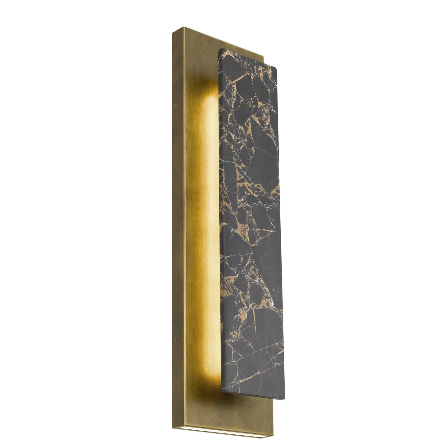 Alteck Zoey 24 inch painted antique brass LED outdoor wall sconce