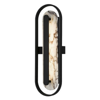 Alteck Roundabout 28 inch sand black LED outdoor wall sconce