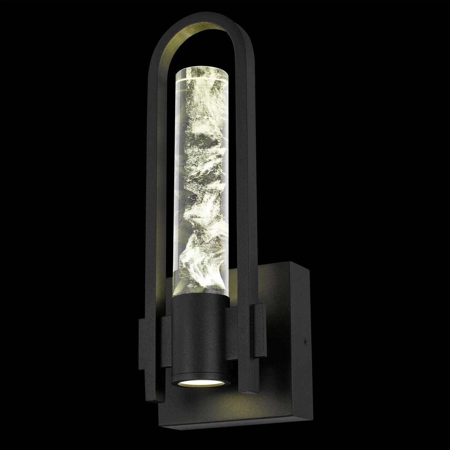 Alteck Arch 12.75 inch sand black LED outdoor wall sconce