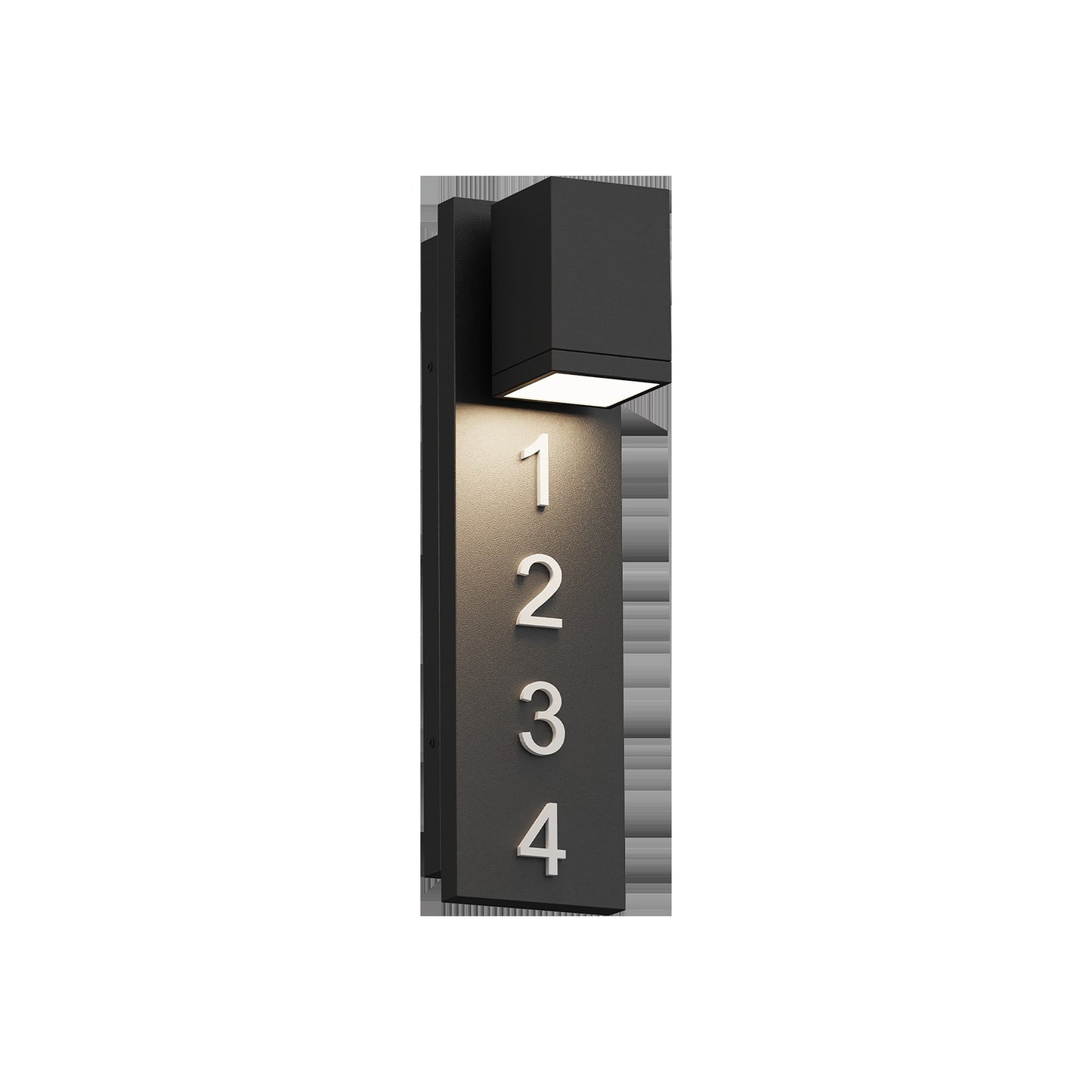 Alteck Bishop 26 inch sand black LED outdoor wall sconce