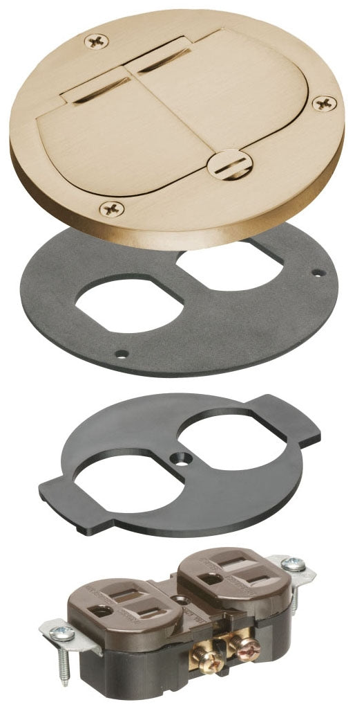Arlington Industries FLB3532MBTK brass electrical box