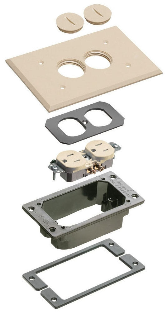 Arlington Industries FLBC101LATK light almond floor box