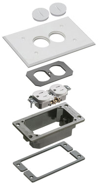 Arlington Industries FLBC101WTK white floor box