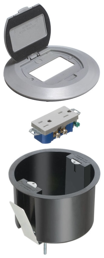 Arlington Industries FLBR6500GY gray floor box