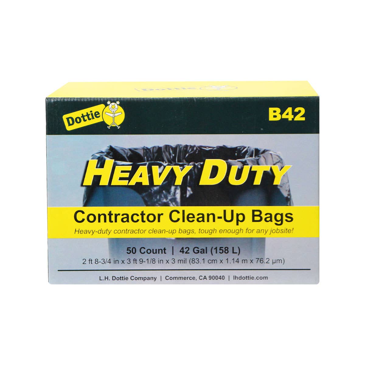 Dottie B42 Dottie 42 Gal Contractor Clean-Up Bag B42