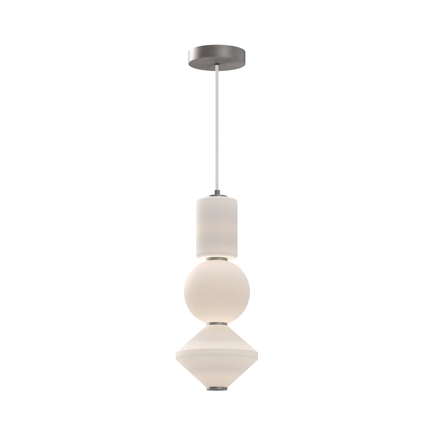Alora Mood Bijou brushed nickel pendant PD530341BNOP