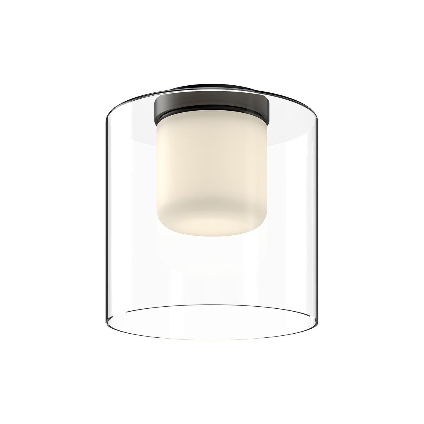 Kuzco Birch black flush mount FM53509-BK/CL