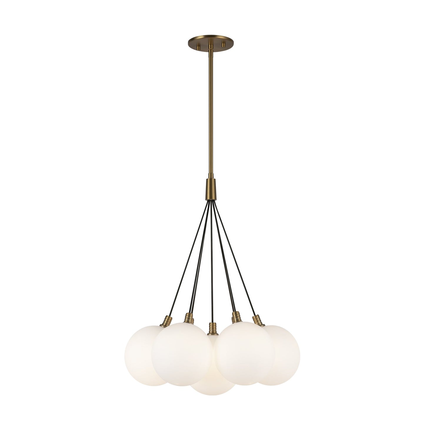 Kuzco Bolla brushed gold chandelier CH3117-BG/OP