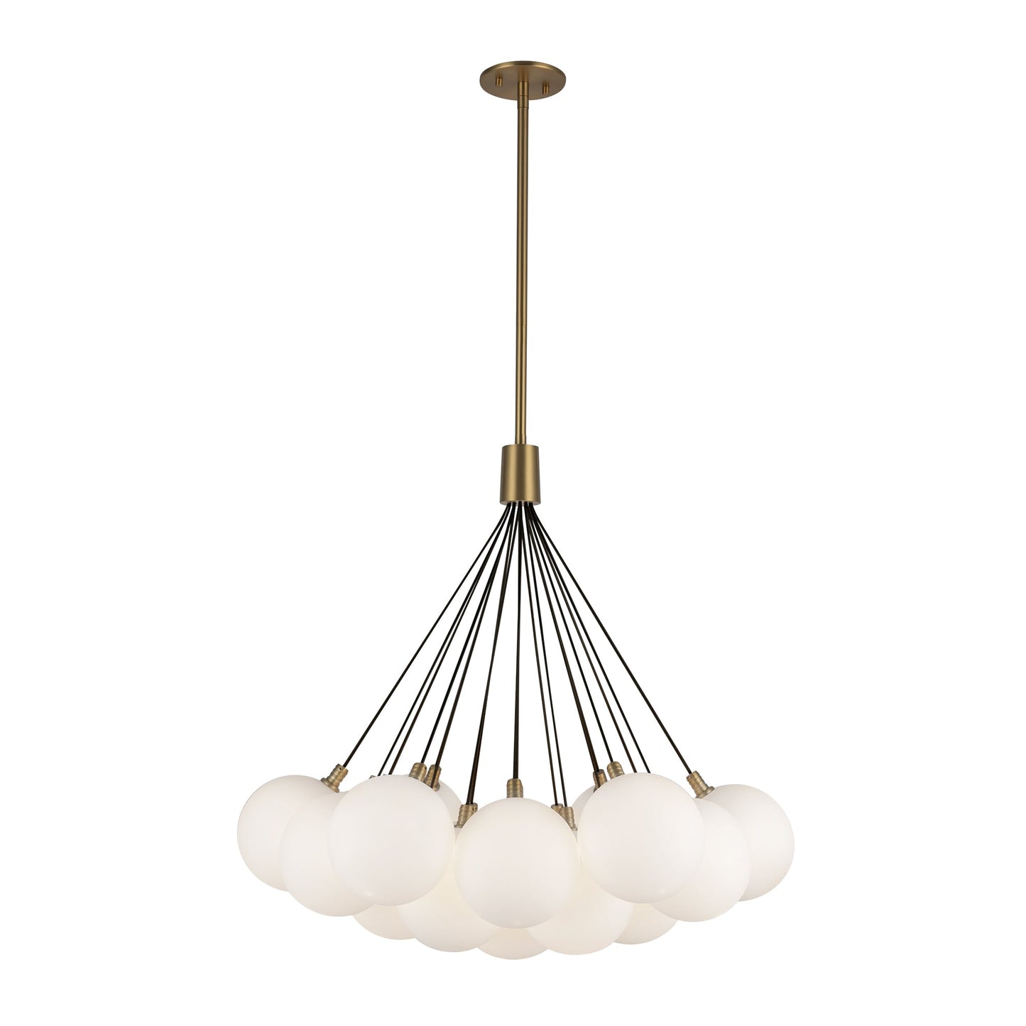 Kuzco Bolla brushed gold chandelier CH3128-BG/OP