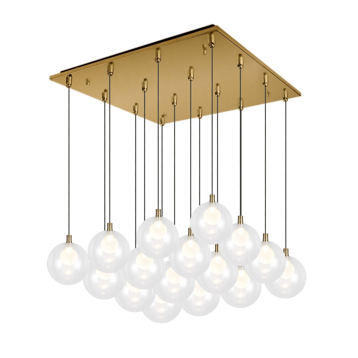 Kuzco Bolla brushed gold multi-pendant MP3106BG-16
