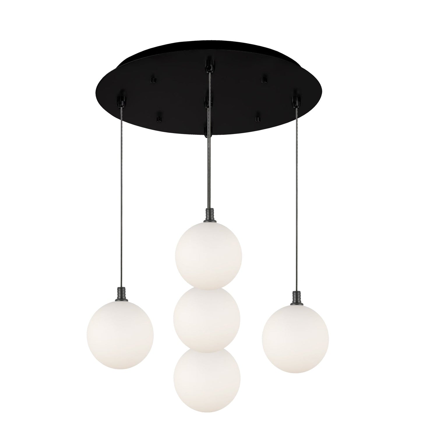 Kuzco Bolla black multi-pendant MP3106BKOP-05