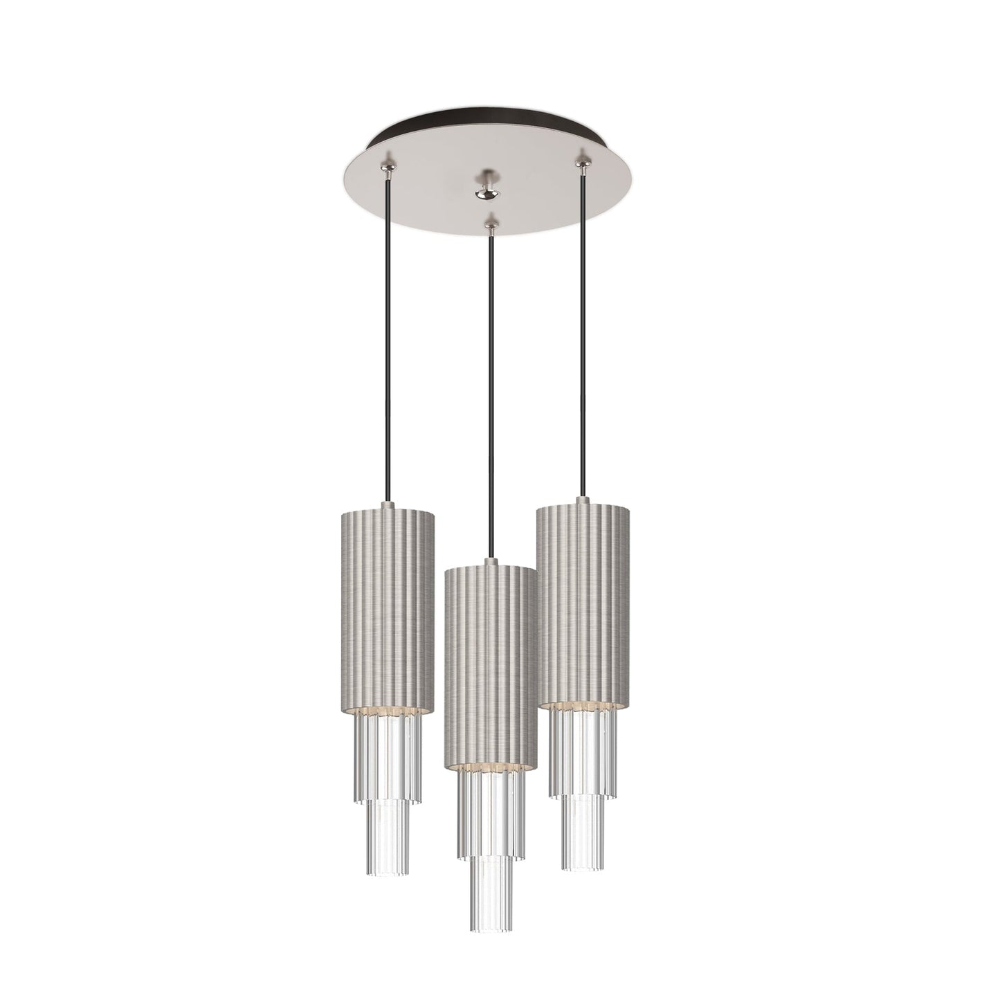 Alora Mood Bordeaux brushed nickel multi-pendant MP502204BNCR-03