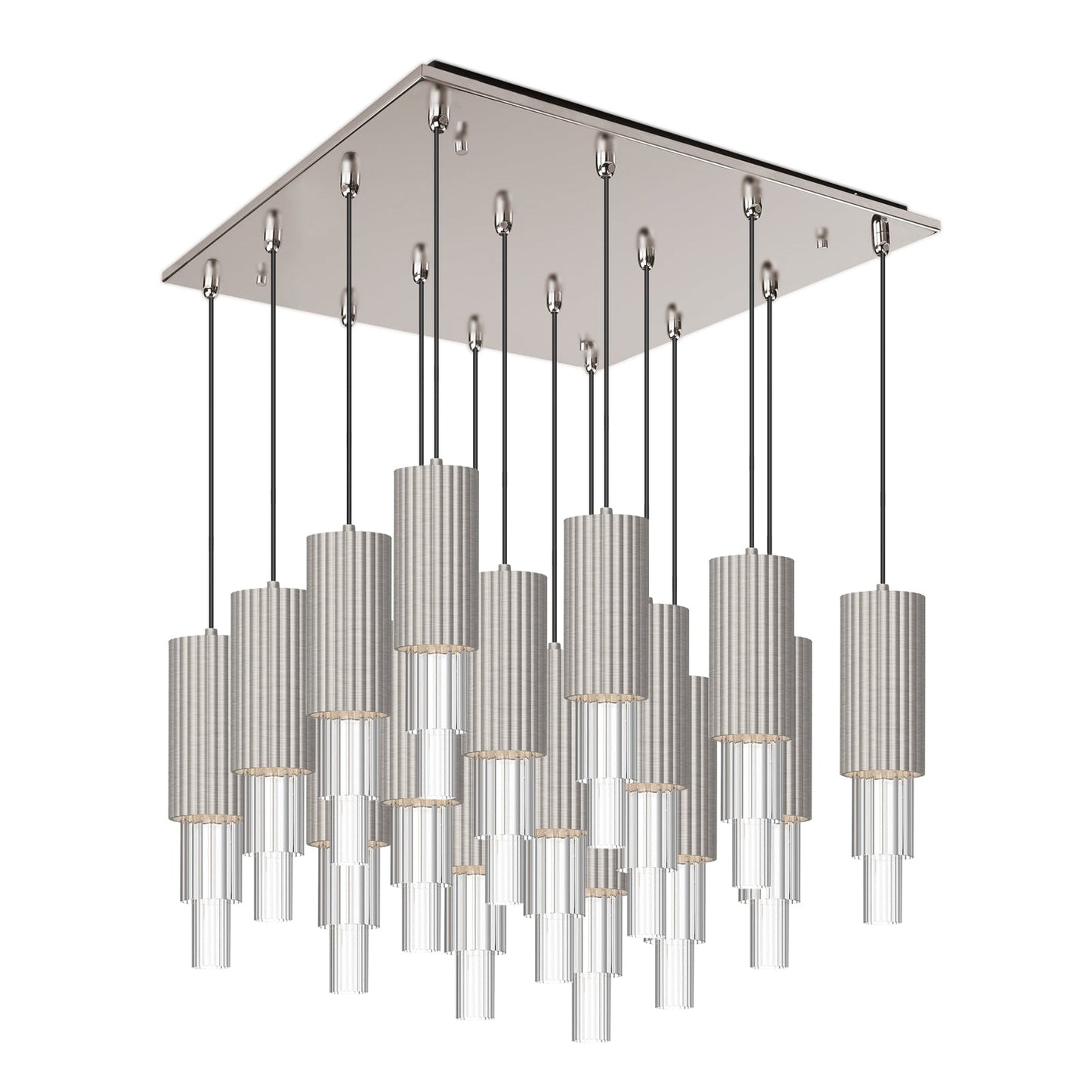 Alora Mood Bordeaux brushed nickel multi-pendant MP502204BNCR-16
