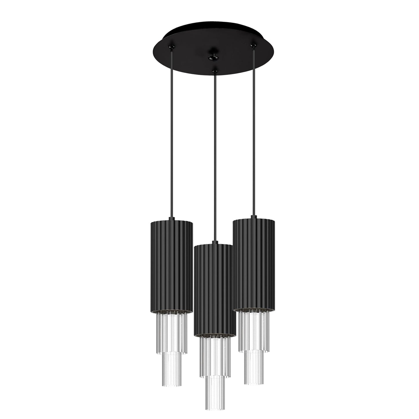 Alora Mood Bordeaux matte black multi-pendant MP502204MBCR-03