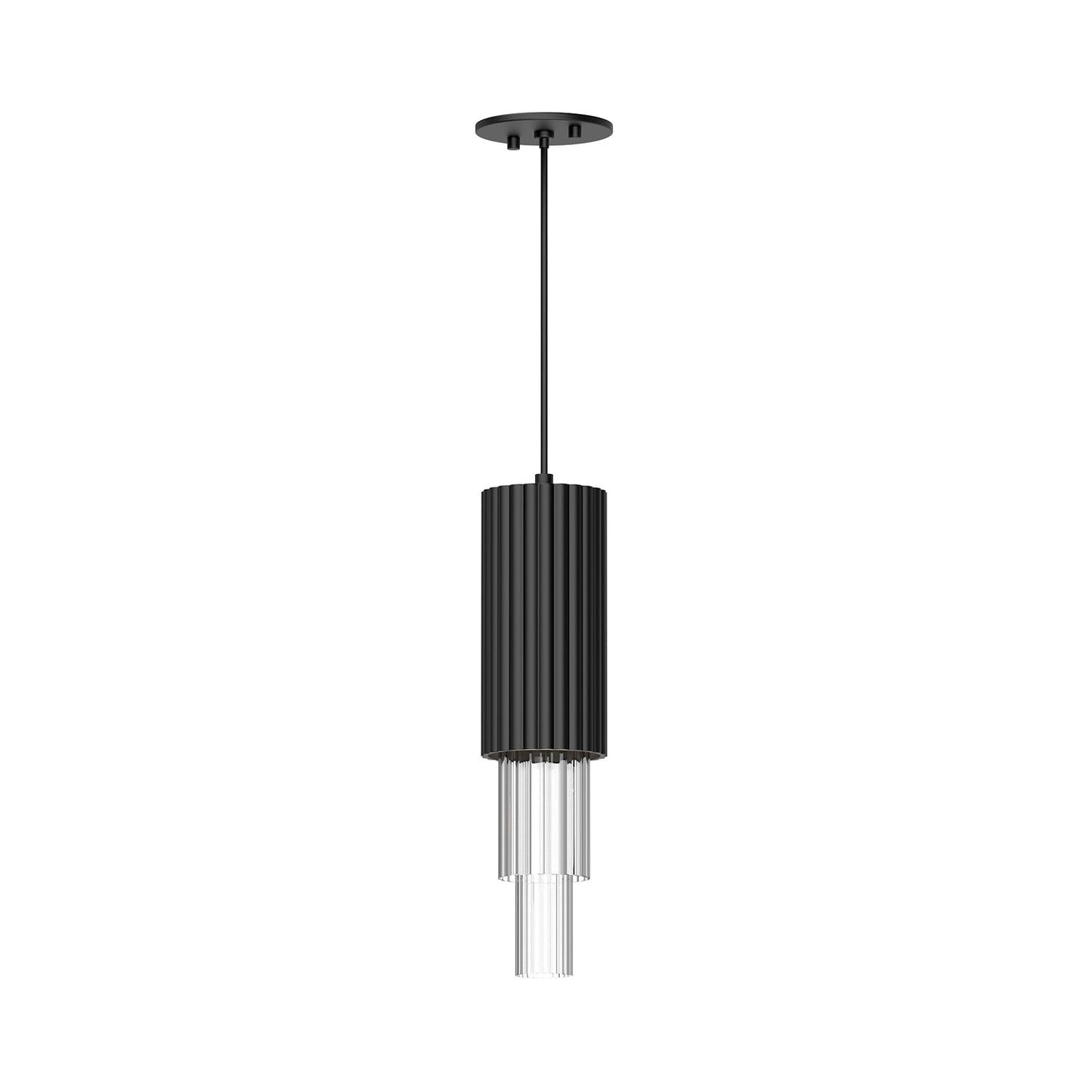 Alora Mood Bordeaux clear ribbed glass pendant PD502204MBCR