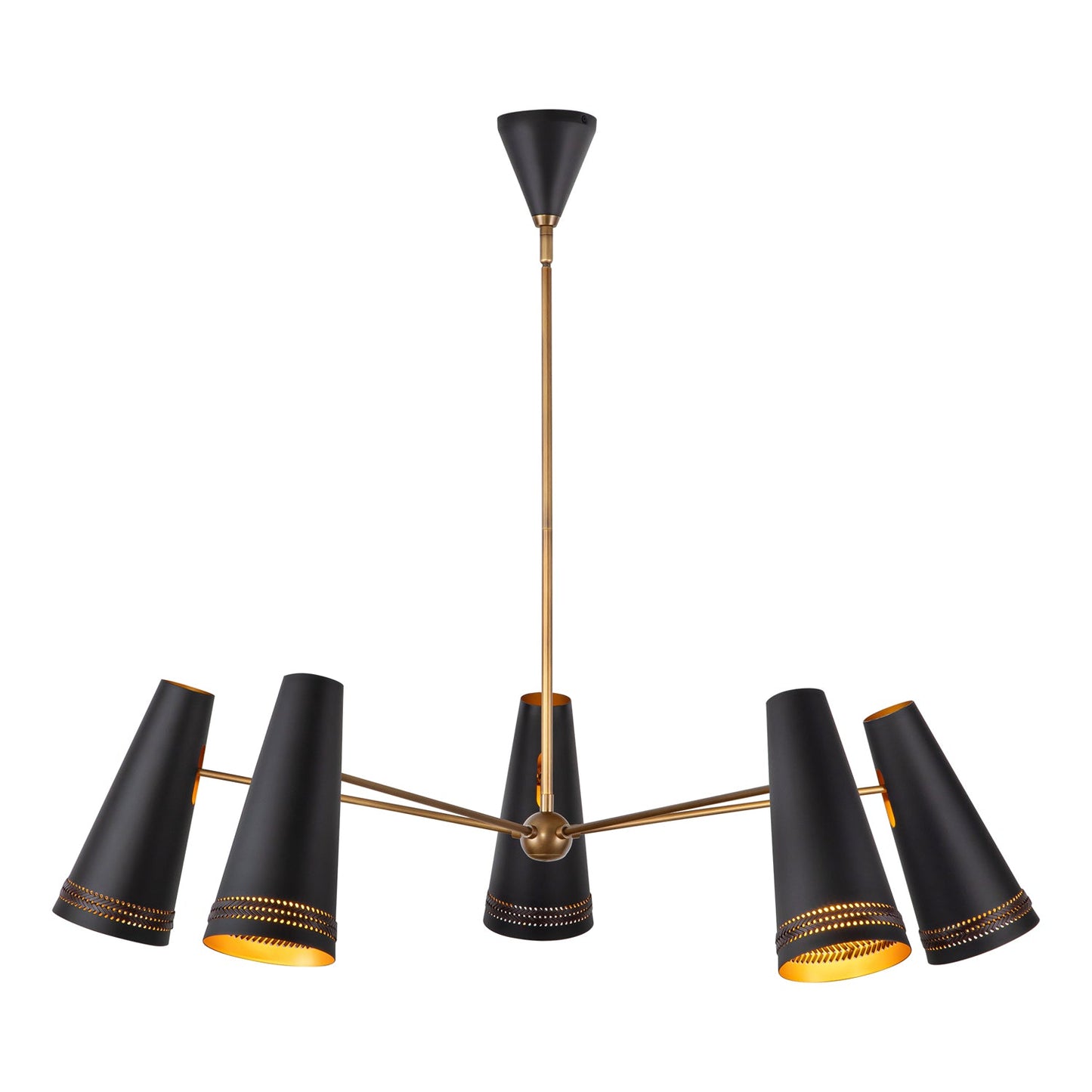 Alora Brickell matte black chandelier CH342545MBHL