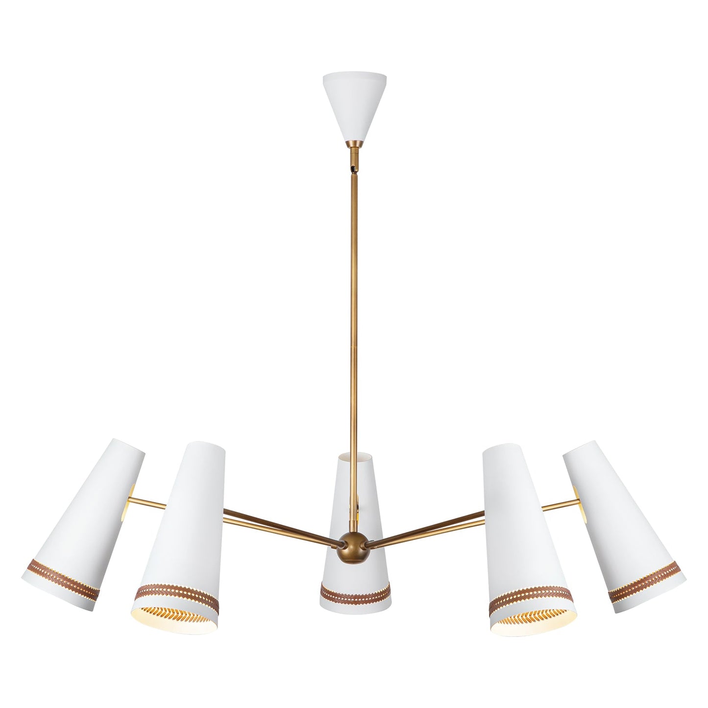 Alora Brickell matte white chandelier CH342545MWHL