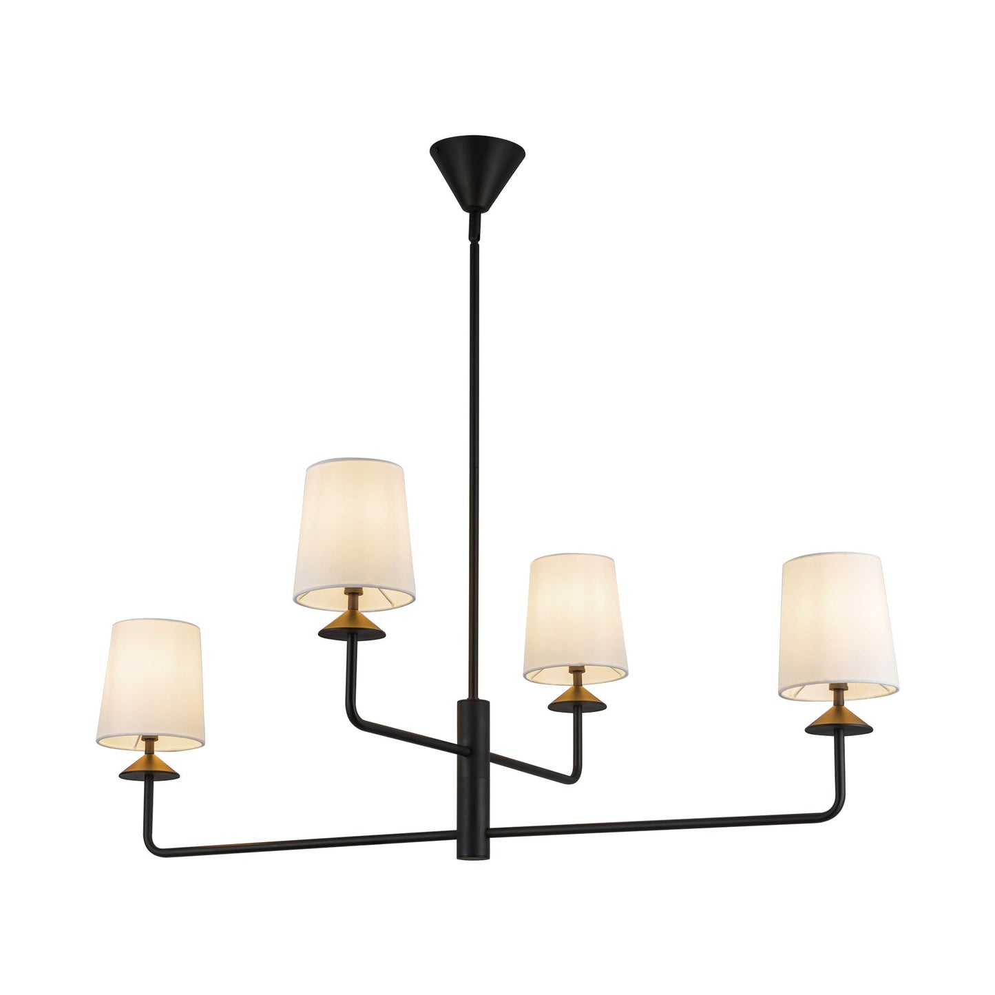 Alora Mood Bridgette matte black chandelier CH497445MBWL