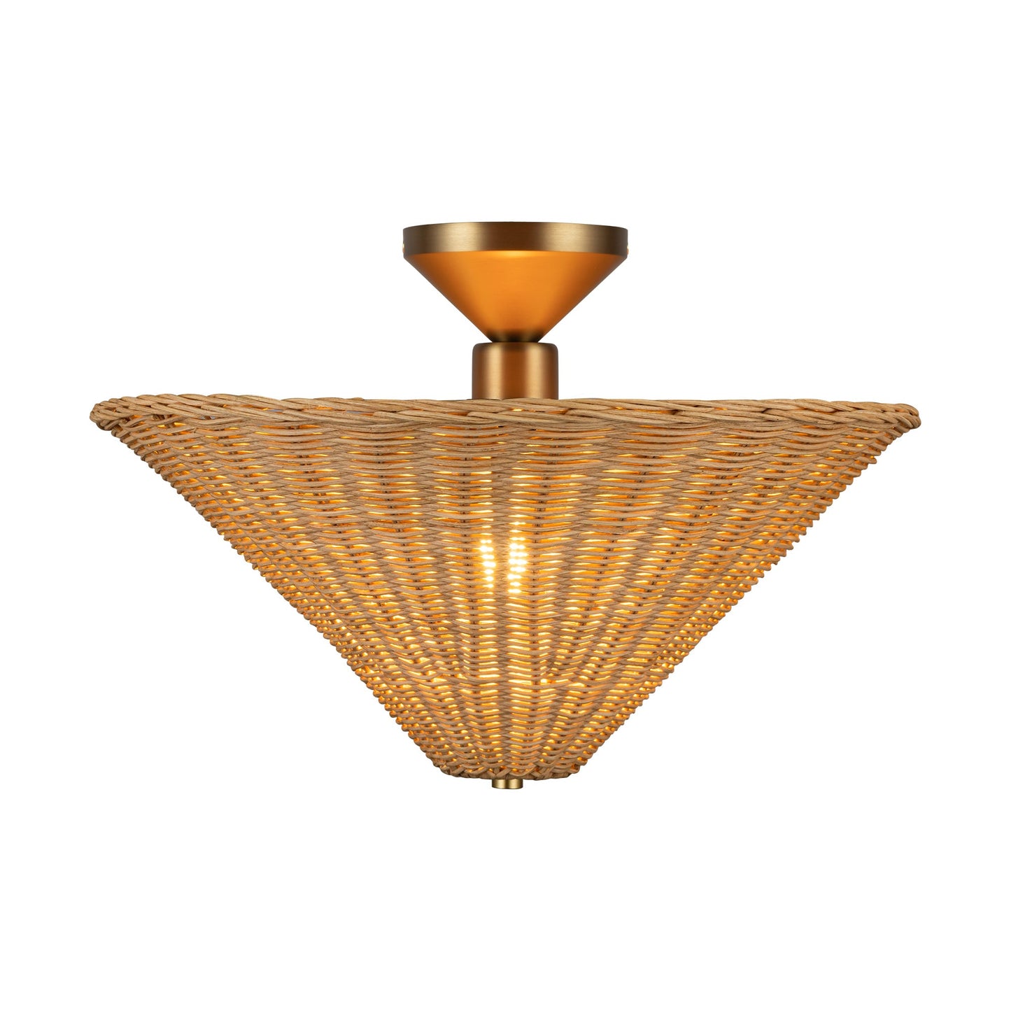 Alora Mood Bridgette brushed gold semi-flush mount SF497016BGRA