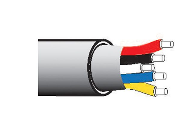 Lutron 5-conductor control cable in Solid Bare Copper
