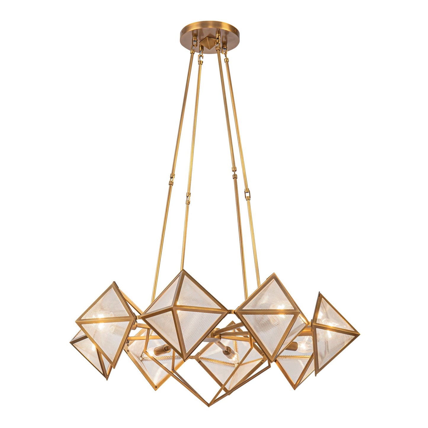 Alora Cairo ribbed glass chandelier CH332830VBCR