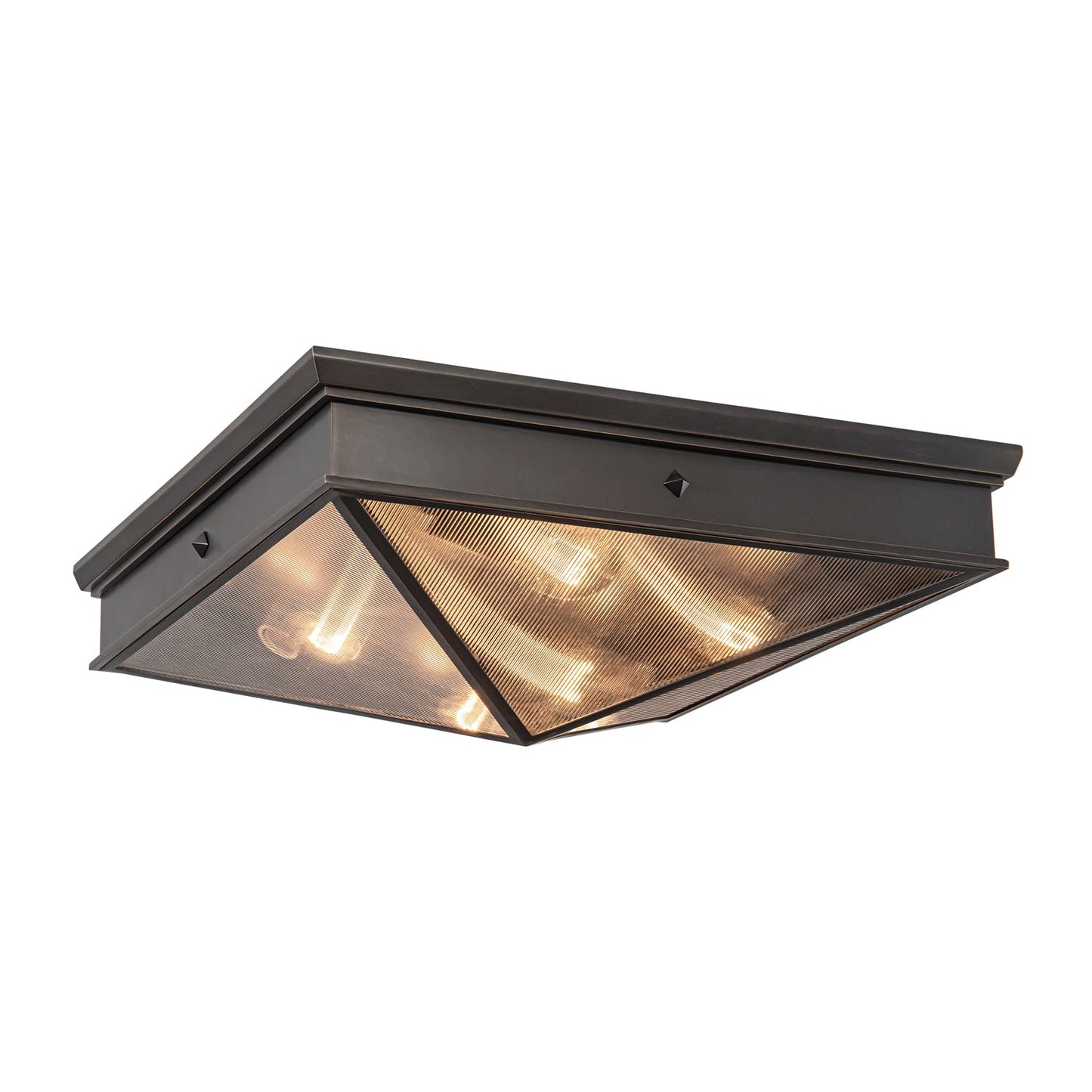 Alora Cairo ribbed glass flush mount FM332919UBCR