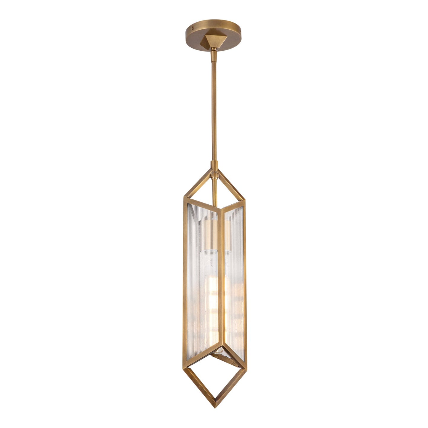 Alora Cairo ribbed glass pendant PD332119VBCR