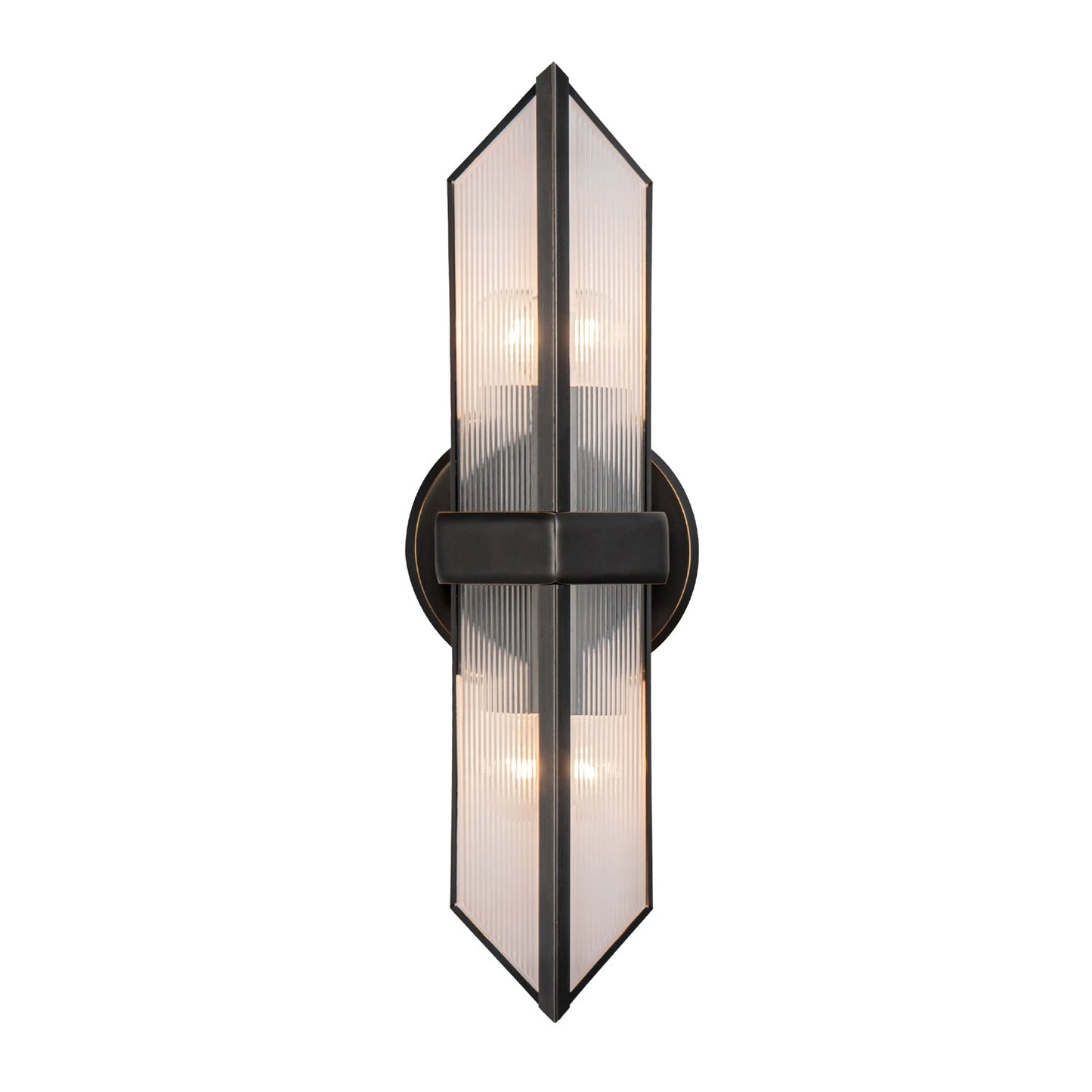 Alora Cairo ribbed glass vanity light WV332815UBCR