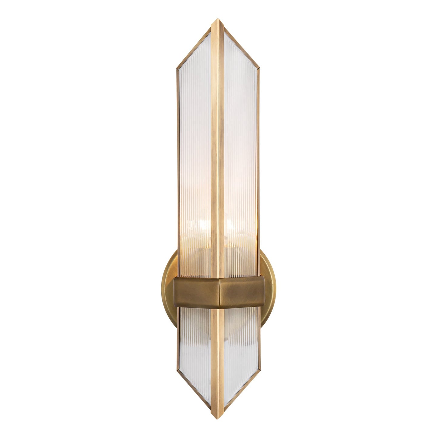 Alora Cairo ribbed glass vanity light WV332904VBCR