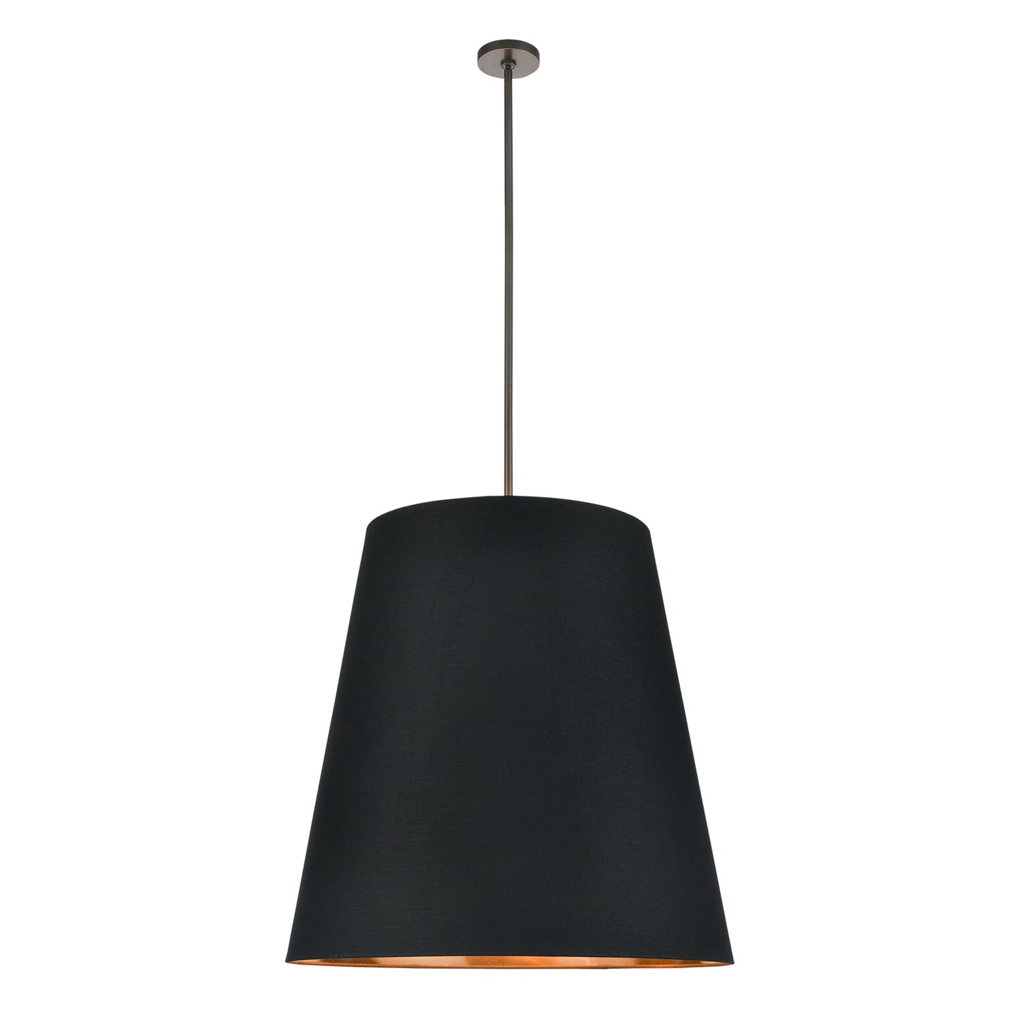 Alora Calor black linen with gold parchment pendant PD311030UBBG